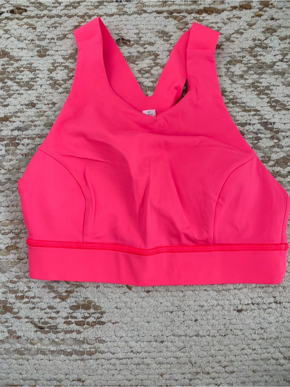 lululemon athletica Neon Pink High-Neck Sports Bra